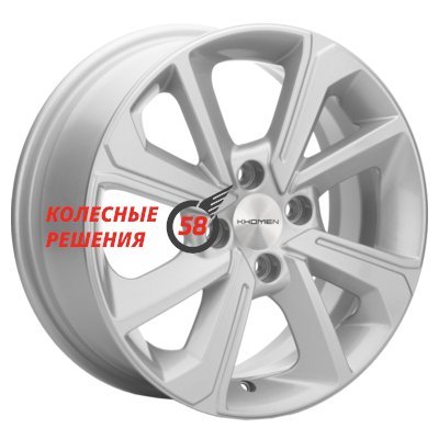 Khomen Wheels KHW1501 (Lada Granta) F-Silver 6x15/4x98 D58.6 ET36  