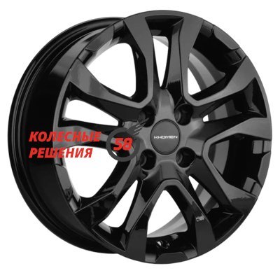 Khomen Wheels KHW1503 (Vesta) Black 6x15/4x100 D60.1 ET50  