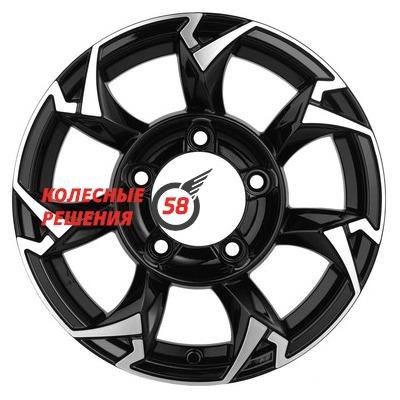 Khomen Wheels KHW1505 (Lada NIVA 4x4) Black-FP 5.5x15/5x139.7 D98.5 ET5  