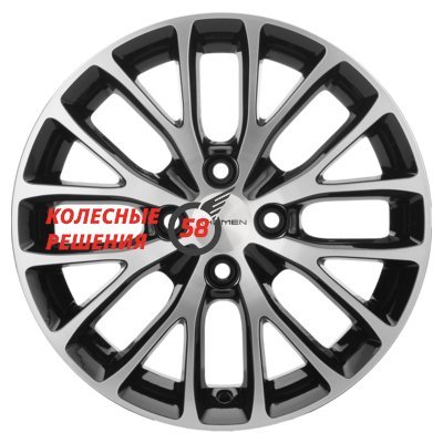 Khomen Wheels KHW1506 (XRay) Black-FP 6x15/4x100 D60.1 ET37  