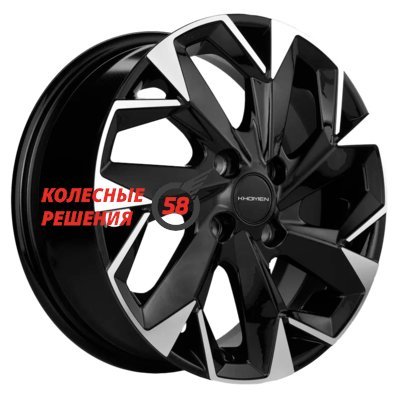 Khomen Wheels KHW1508 (Nexia) Black-FP 6x15/4x100 D56.6 ET45  