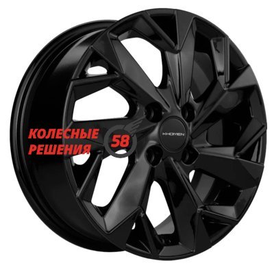 Khomen Wheels KHW1508 (Rio/Solaris) Black 6x15/4x100 D54.1 ET46  