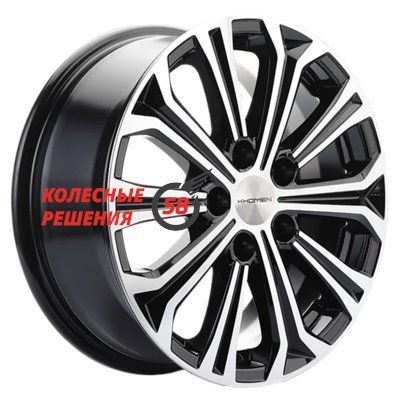 Khomen Wheels KHW1610 (Chery Tiggo 3/Tiggo 3 Pro) Black-FP 6.5x16/5x108 D60.1 ET45  