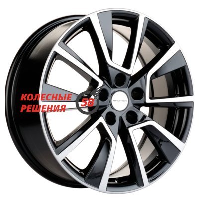 Khomen Wheels KHW1802 (Coolray) Black-FP 7x18/5x114.3 D54.1 ET50  