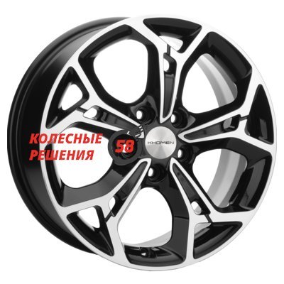 Khomen Wheels KHW1702 (DFM580) Black-FP 7x17/5x110 D67.1 ET45  
