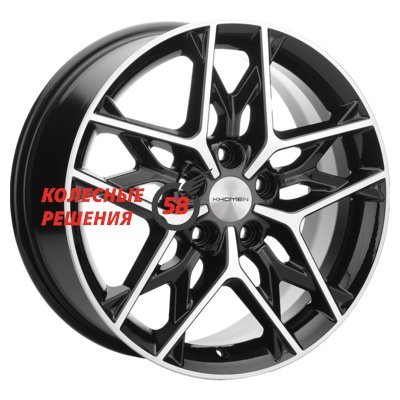 Khomen Wheels KHW1709 (DFM580) Black-FP 7x17/5x110 D67.1 ET45  