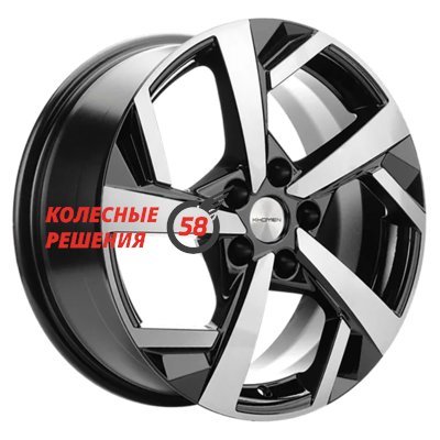 Khomen Wheels KHW1712 (DFM AX 7) Black-FP 7x17/5x108 D65.1 ET43  