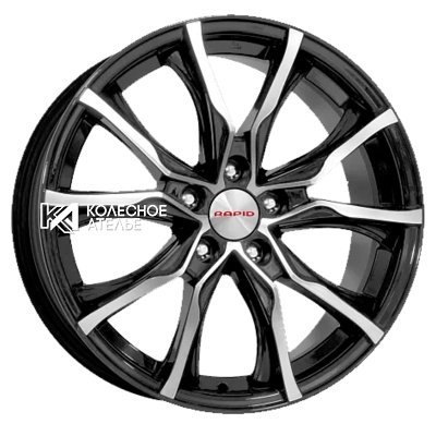 K&K Твист (КС697М) Алмаз черный 7.5x17/5x105 D56.6 ET38  